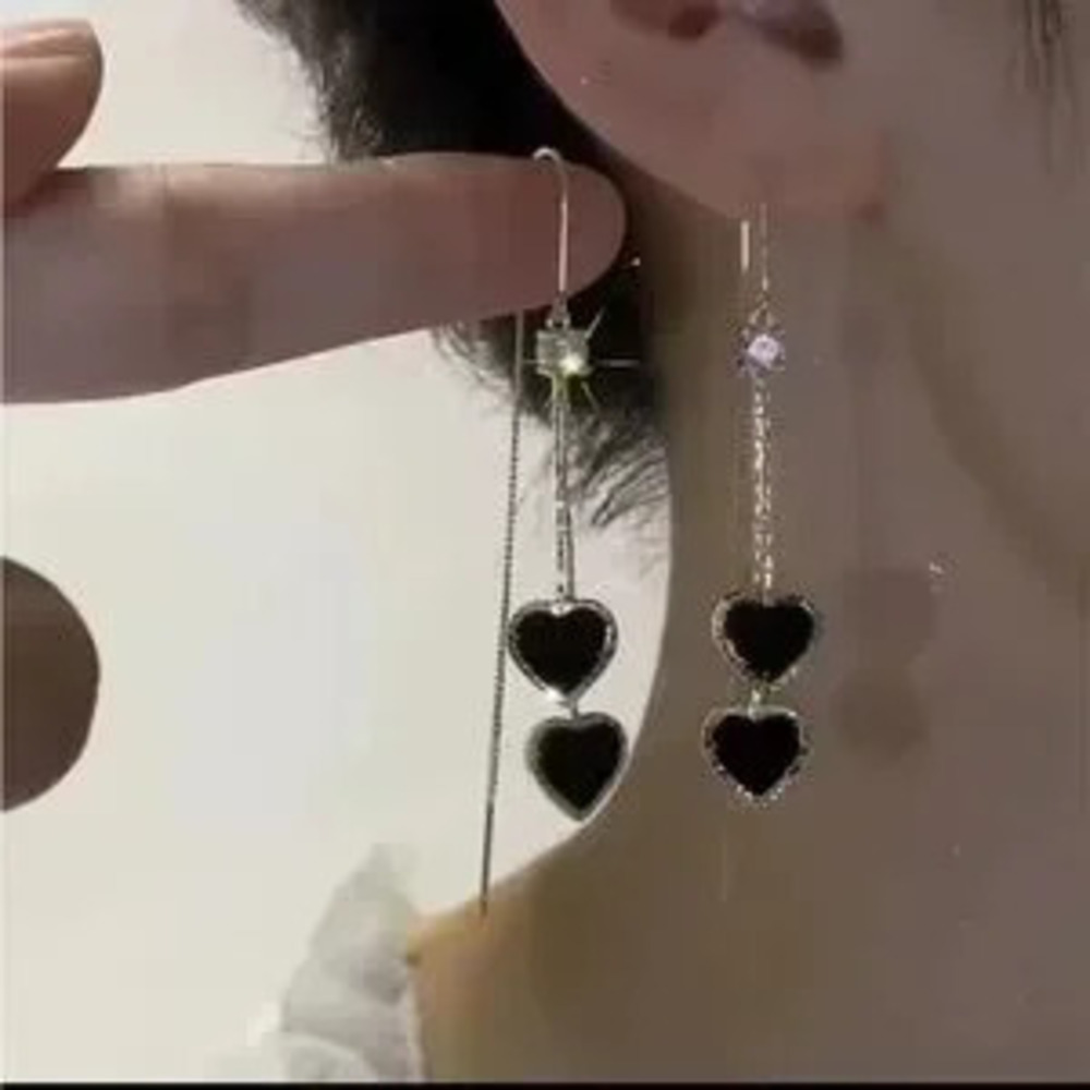 Gold Filled Cubic Zirconia Heart Earrings